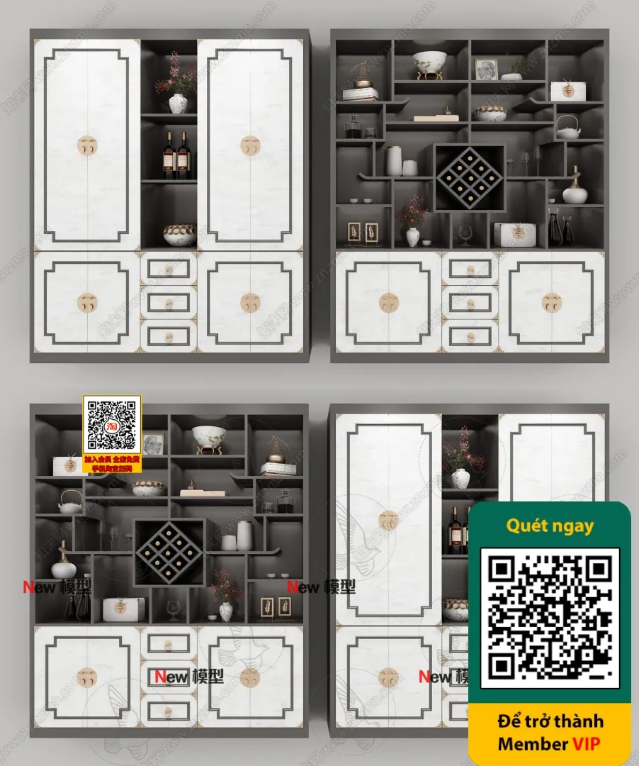 DECOR HELPER - INTERIOR - WINE SHOP - VRAY / CORONA - 3D MODEL - 6176