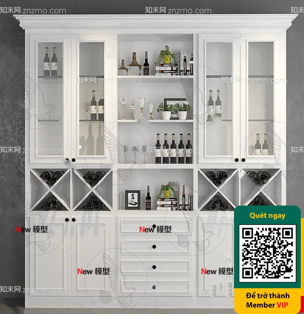 DECOR HELPER - INTERIOR - WINE SHOP - VRAY / CORONA - 3D MODEL - 6186