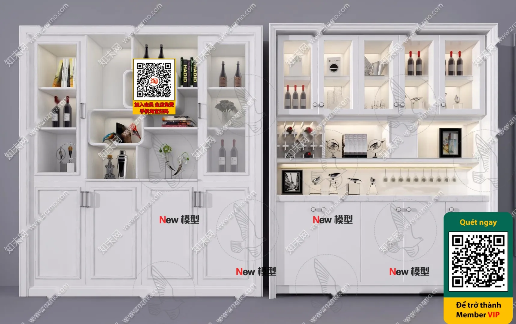 DECOR HELPER - INTERIOR - WINE SHOP - VRAY / CORONA - 3D MODEL - 6192