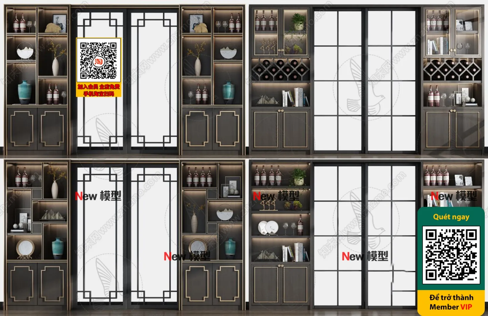 DECOR HELPER - INTERIOR - WINE SHOP - VRAY / CORONA - 3D MODEL - 6194