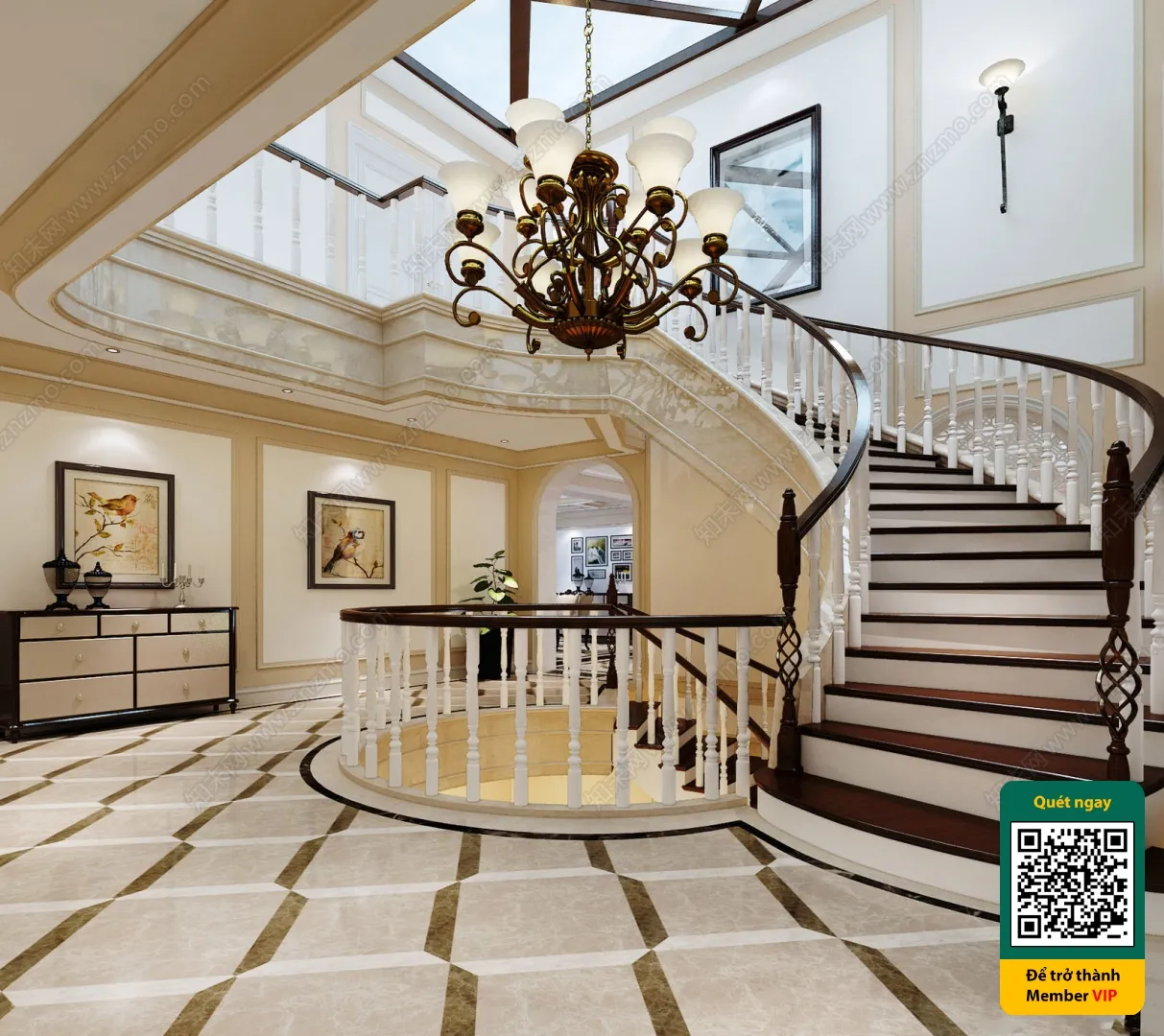 DECOR HELPER - STAIR - VRAY / CORONA - 3D MODEL - 4166