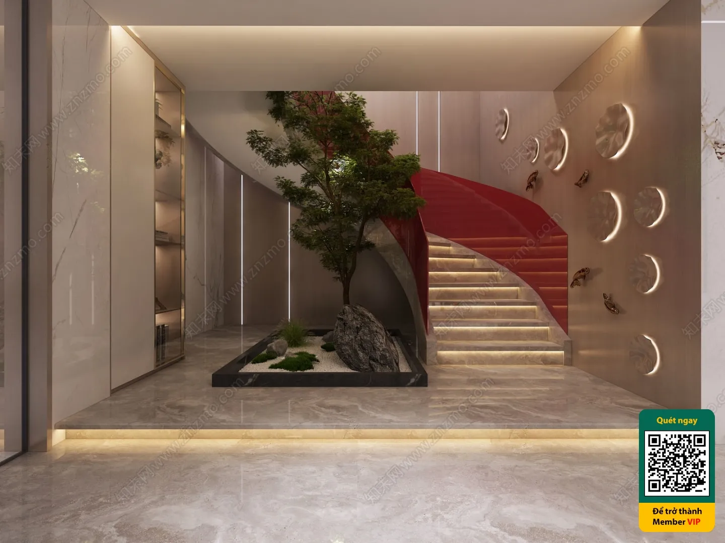 DECOR HELPER - STAIR - VRAY / CORONA - 3D MODEL - 4170