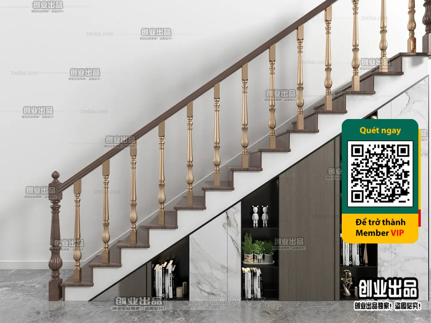 DECOR HELPER - STAIR - VRAY / CORONA - 3D MODEL - 4489