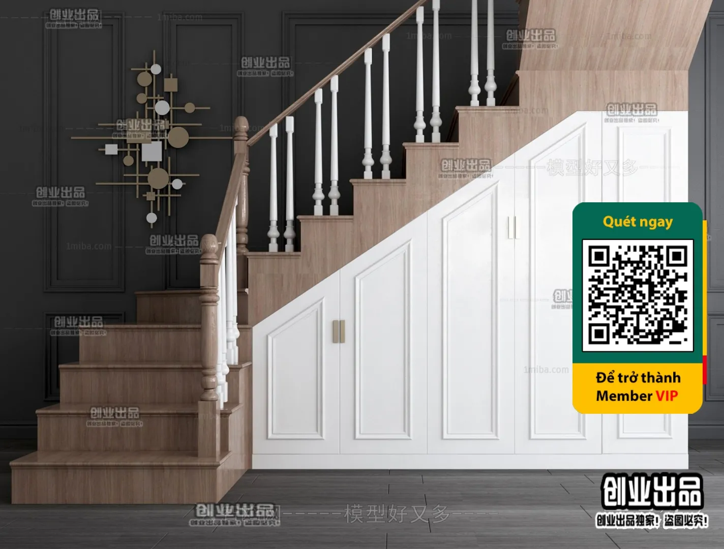 DECOR HELPER - STAIR - VRAY / CORONA - 3D MODEL - 4490