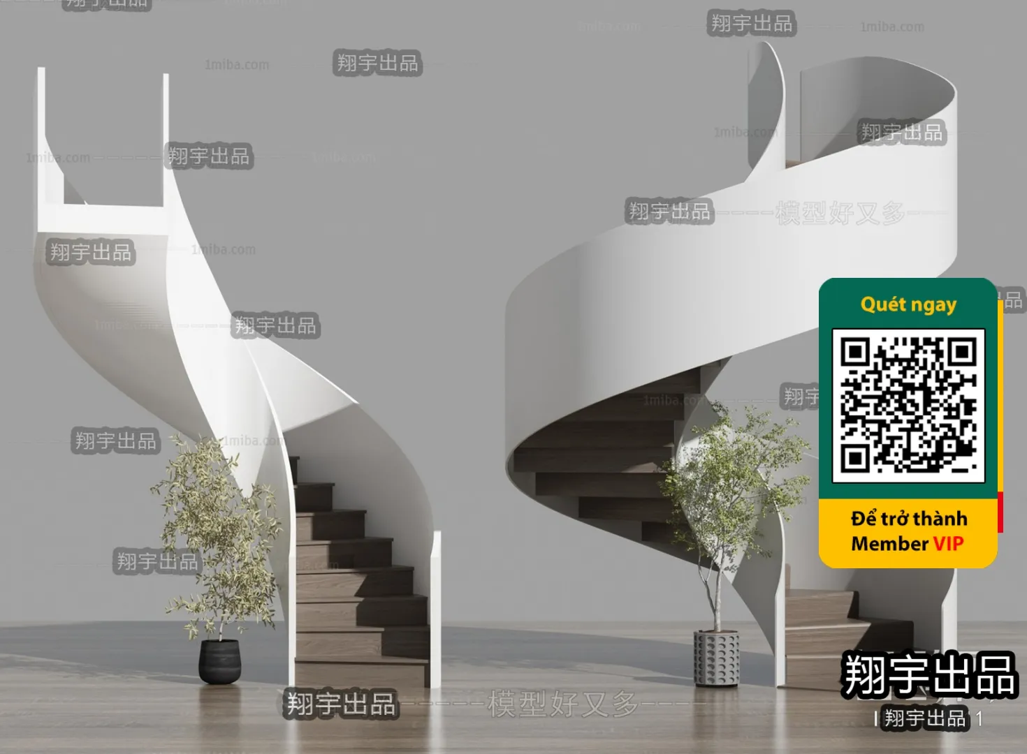 DECOR HELPER - STAIR - VRAY / CORONA - 3D MODEL - 4491
