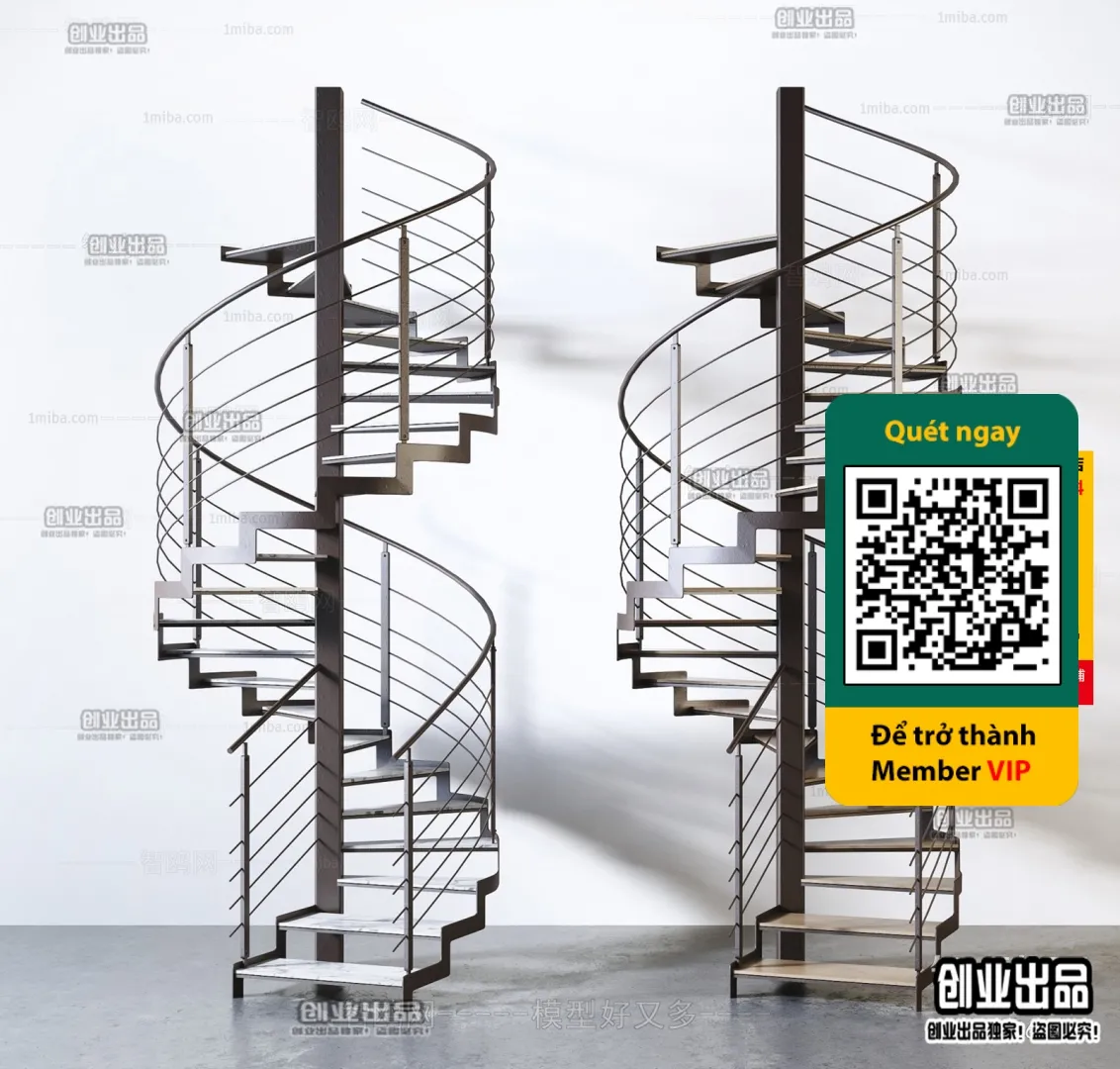 DECOR HELPER - STAIR - VRAY / CORONA - 3D MODEL - 4495