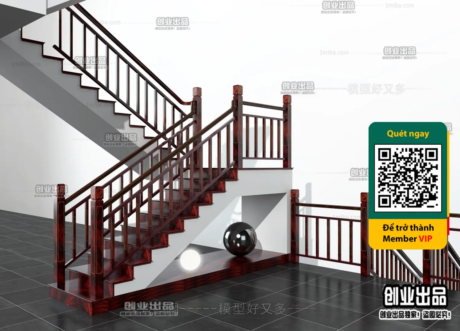 DECOR HELPER - STAIR - VRAY / CORONA - 3D MODEL - 4499
