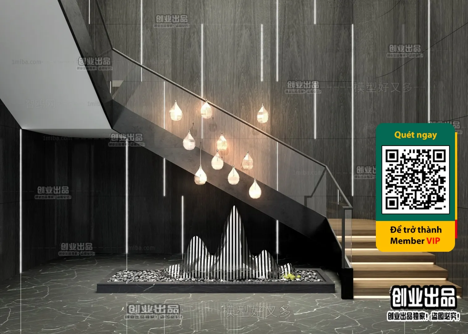 DECOR HELPER - STAIR - VRAY / CORONA - 3D MODEL - 4501