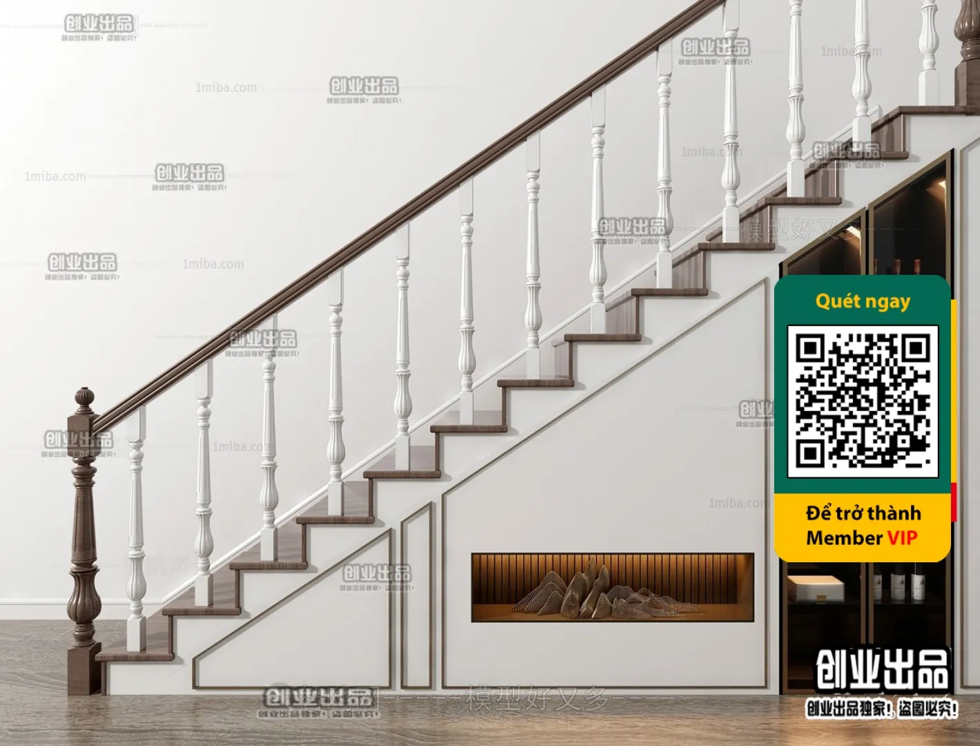DECOR HELPER - STAIR - VRAY / CORONA - 3D MODEL - 4503