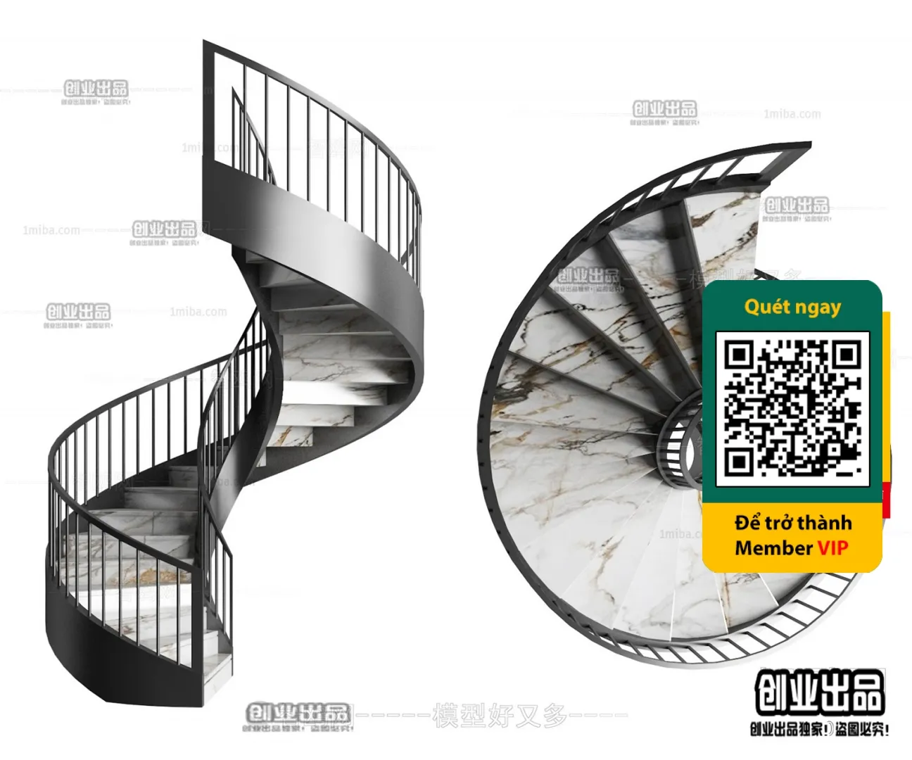 DECOR HELPER - STAIR - VRAY / CORONA - 3D MODEL - 4507