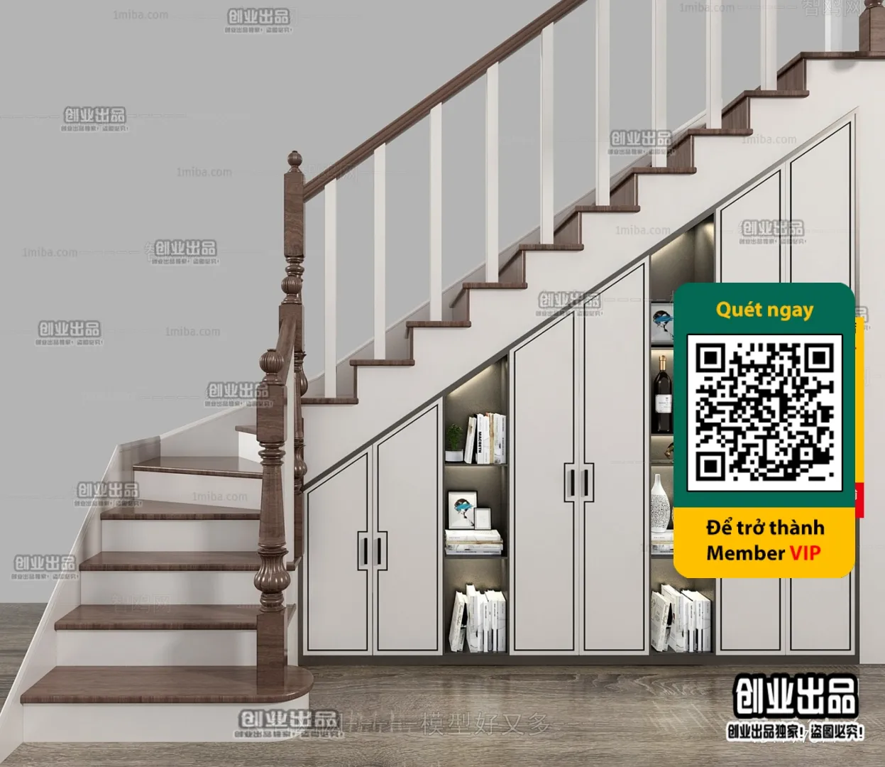 DECOR HELPER - STAIR - VRAY / CORONA - 3D MODEL - 4508