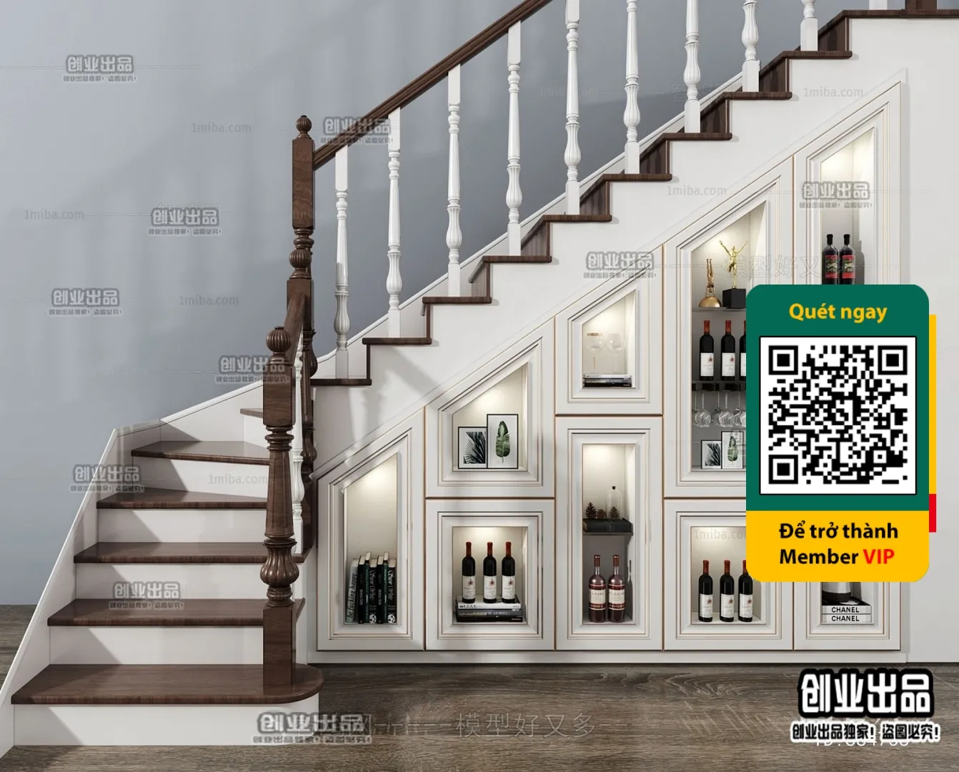 DECOR HELPER - STAIR - VRAY / CORONA - 3D MODEL - 4510