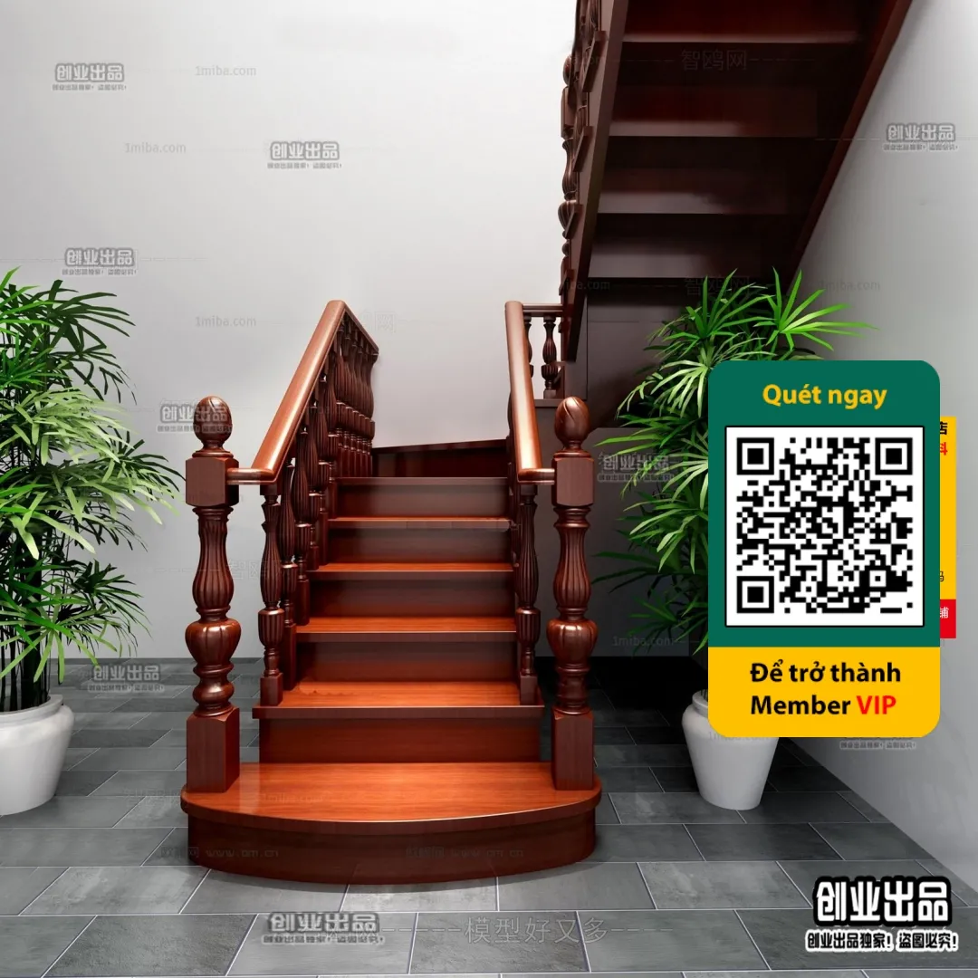 DECOR HELPER - STAIR - VRAY / CORONA - 3D MODEL - 4511