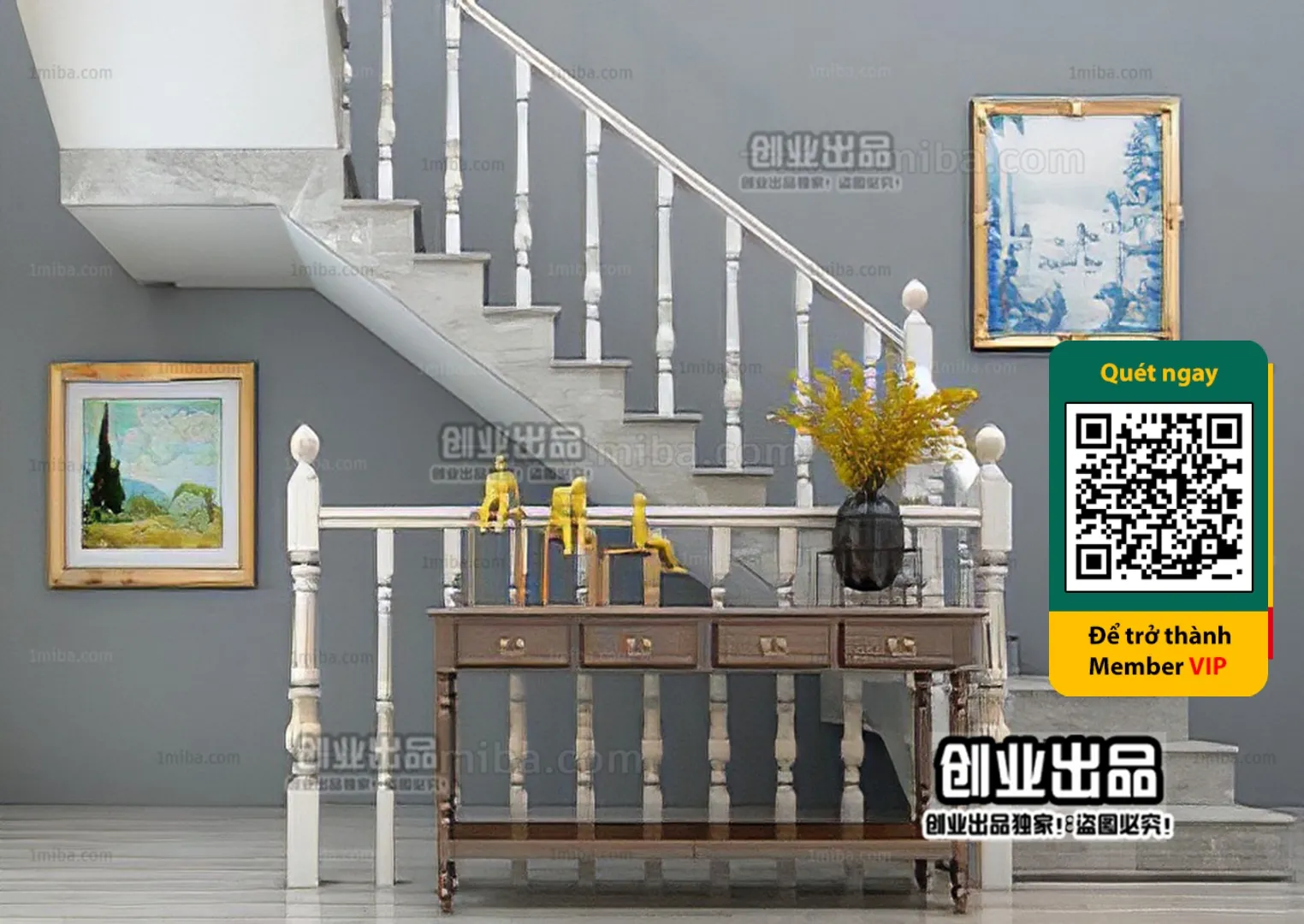 DECOR HELPER - STAIR - VRAY / CORONA - 3D MODEL - 4512