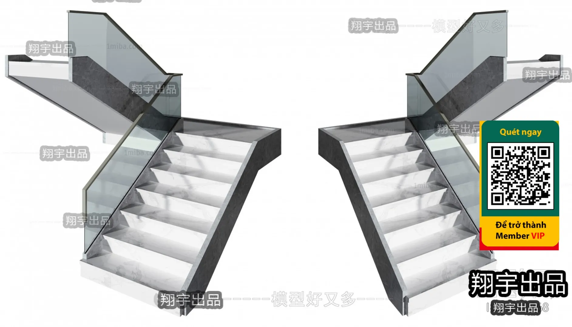 DECOR HELPER - STAIR - VRAY / CORONA - 3D MODEL - 4519