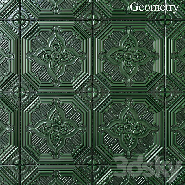 Decor Kerama Marazzi Salinas green 15x15 3D Model