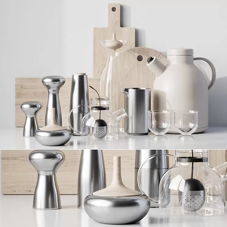 Decor Kitchen set 4 3D Model Free