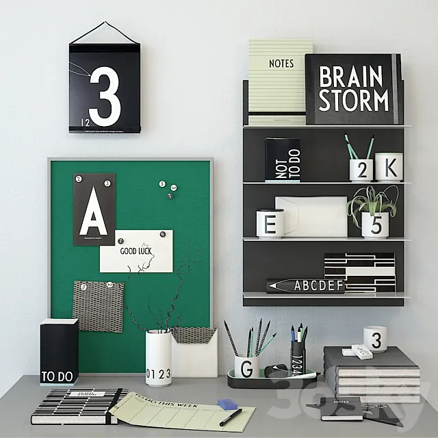 Decor Letters Green 3D Model