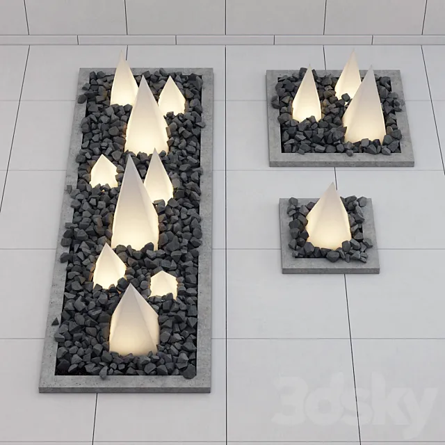 Decor light pyramids 3D Model