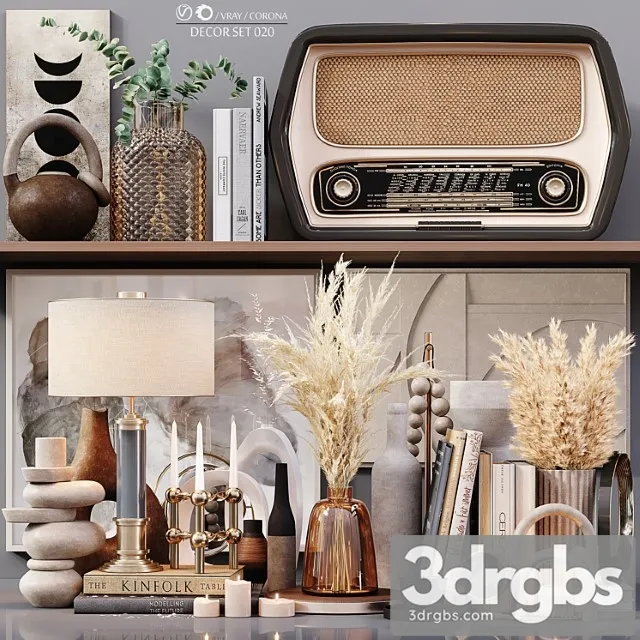 Decor Set 020 3D Model Free