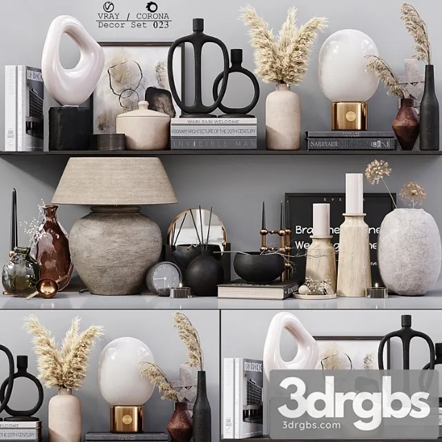 Decor set 023 3D Model Free