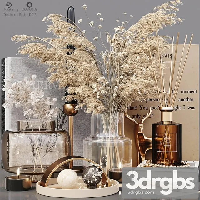 Decor Set 025 3D Model Free