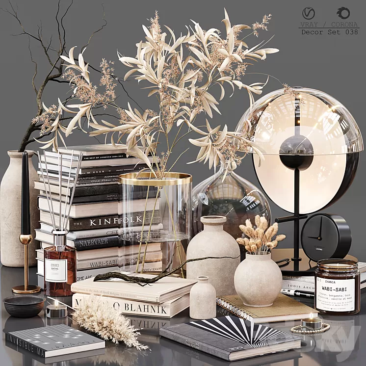 Decor Set 038 3D Model Free