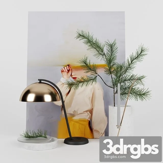 Decor Set 04 2 3D Model Free