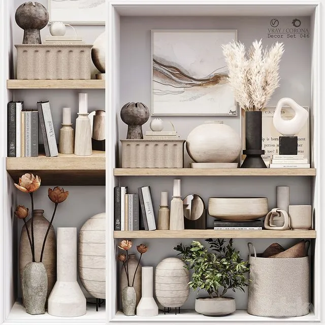 Decor Set 046 with vases 3D Model