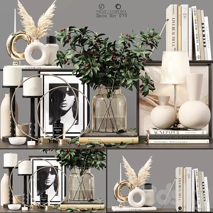 Decor Set 070 3D Model Free
