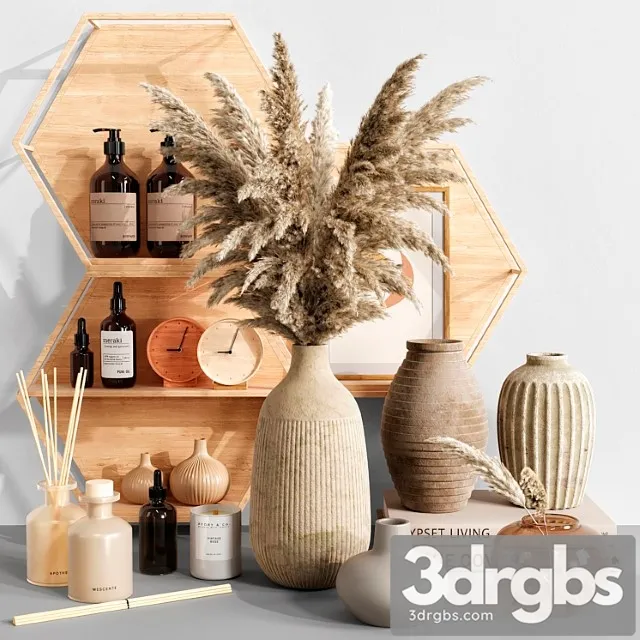 Decor Set 08 8 3D Model Free