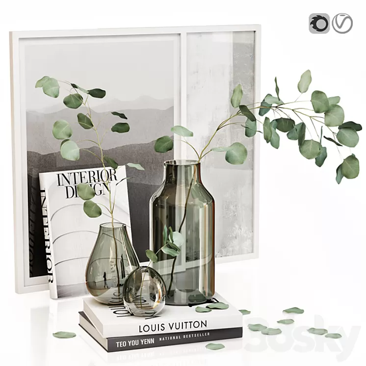 Decor set 25 Eucalyptus 3D Model