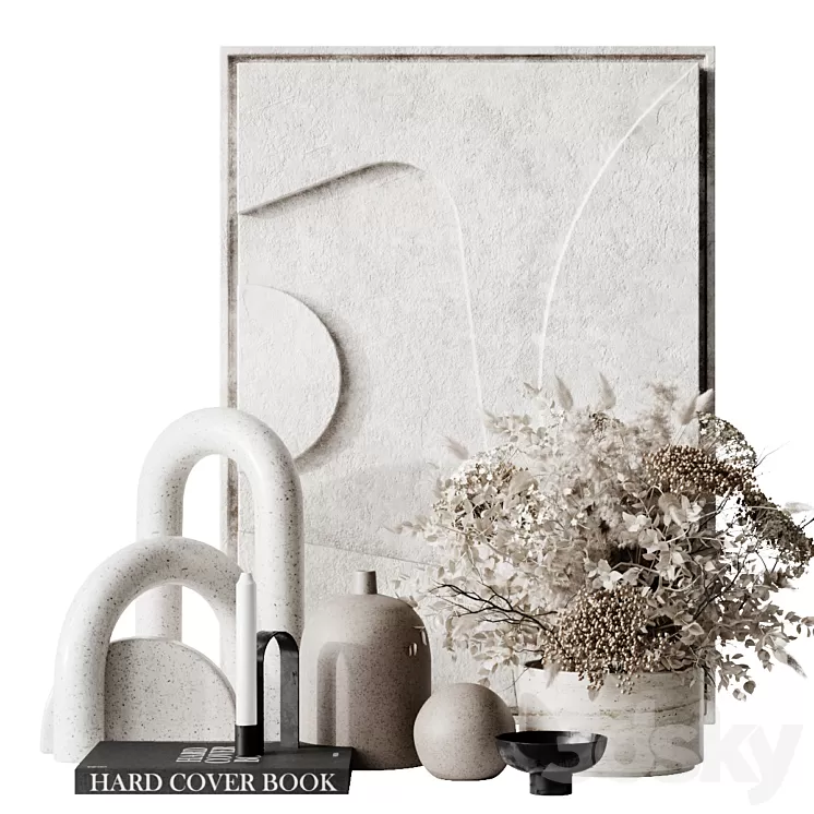 Decor set 4 3D Model Free