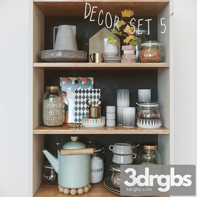 Decor set 5 3D Model Free