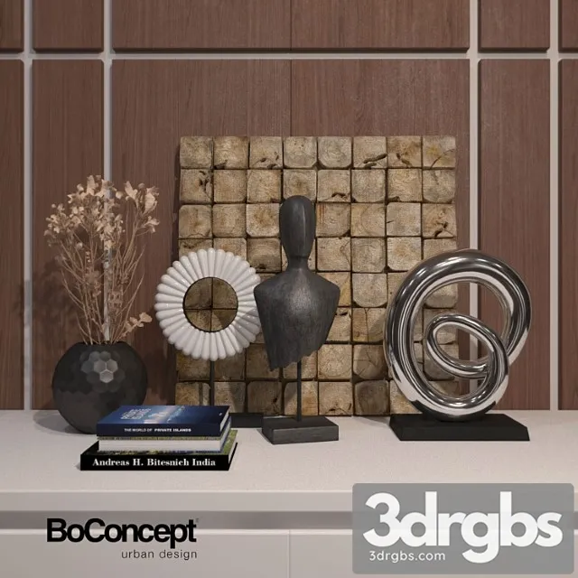 Decor Set Boconcept 04 3D Model Free