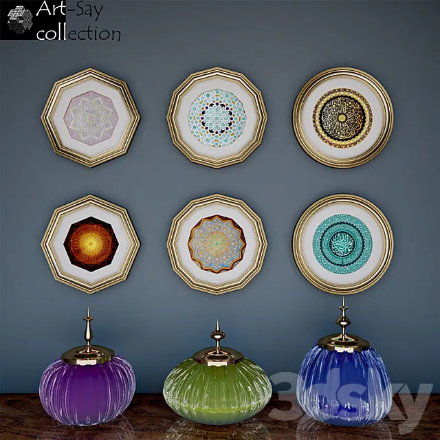Decor set by Art-Say collection-3 3DModel