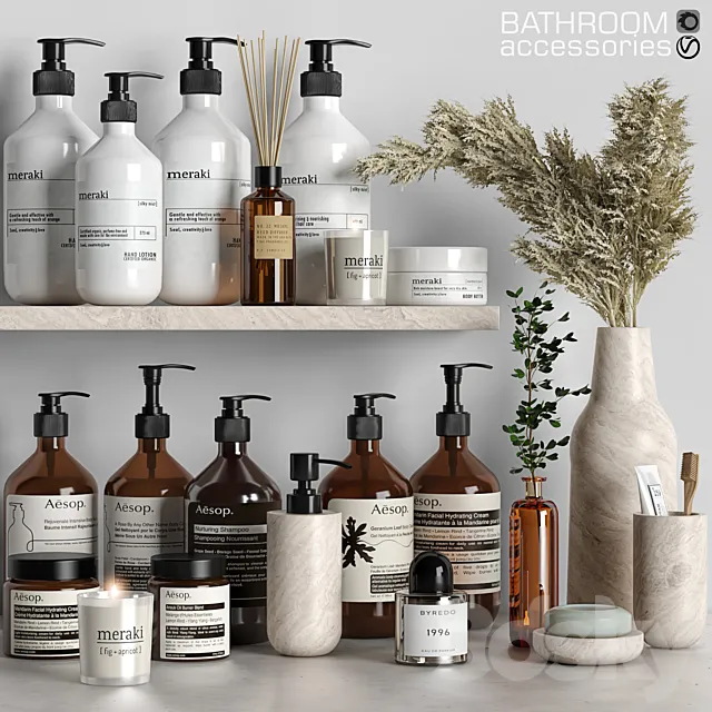 Decor Set for Bathroom 12 3D Model