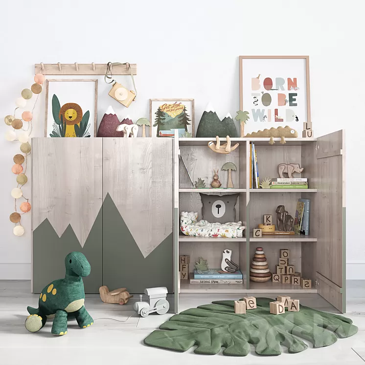 Decor set for children's rooms 3D Model