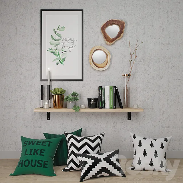 Decor Set Green 3D Model