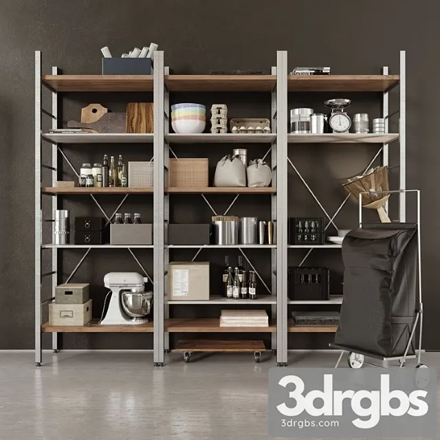 Decor set kitchen 3D Model Free