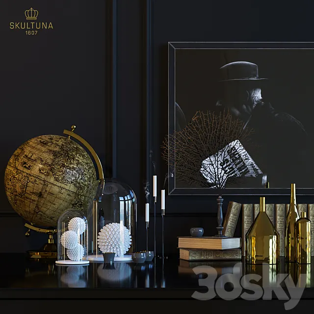 Decor set "Skultuna" 3D Model
