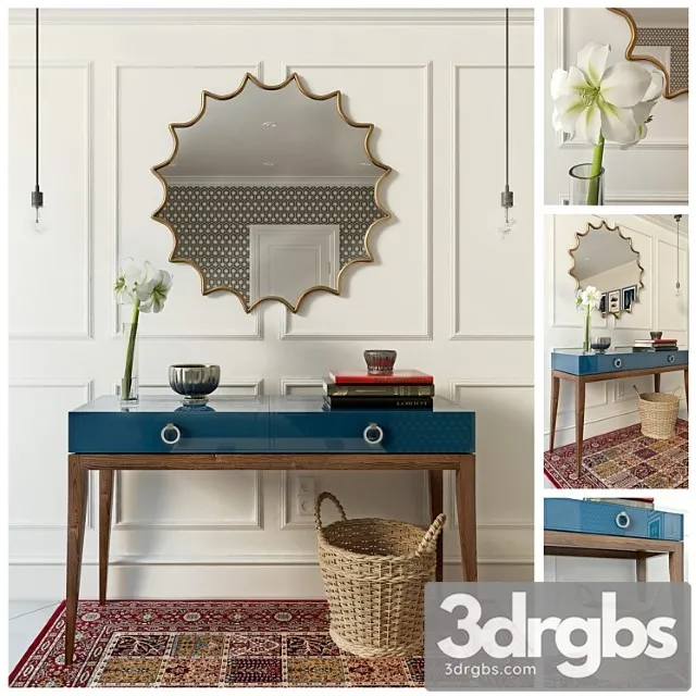 Decor set with basket 2 3D Model Free