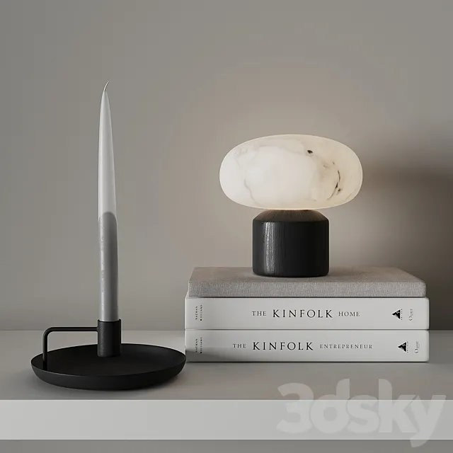 Decor set with LANTERN FOG lamp 3DModel