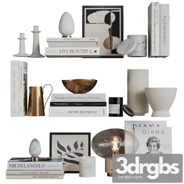 Decor Shelf Set 10 3D Model Free