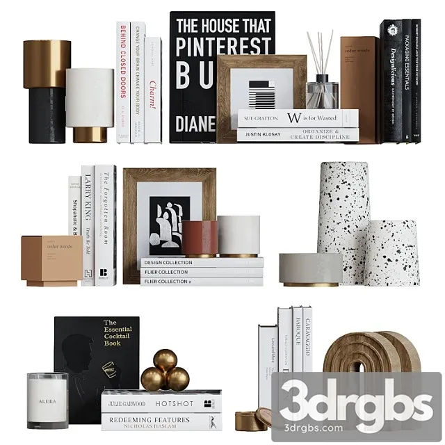 Decor shelf set 15 3D Model Free