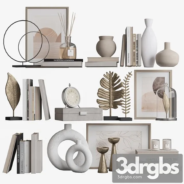 Decor Shelf Set 3 3D Model Free