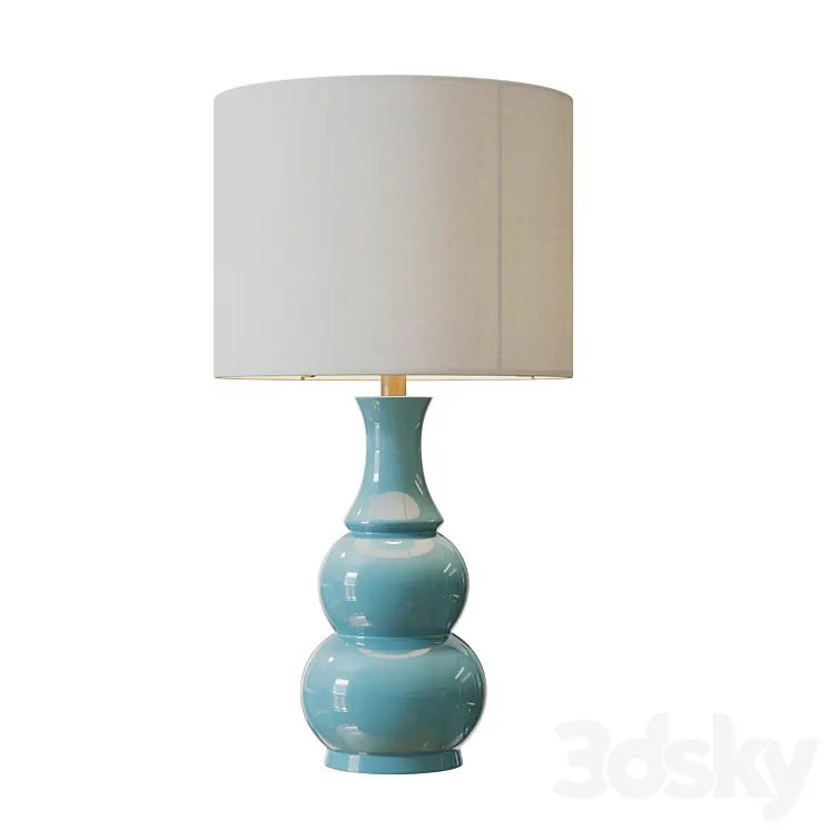 Decor Therapy Harper Aqua Ceramic 3D Model Free