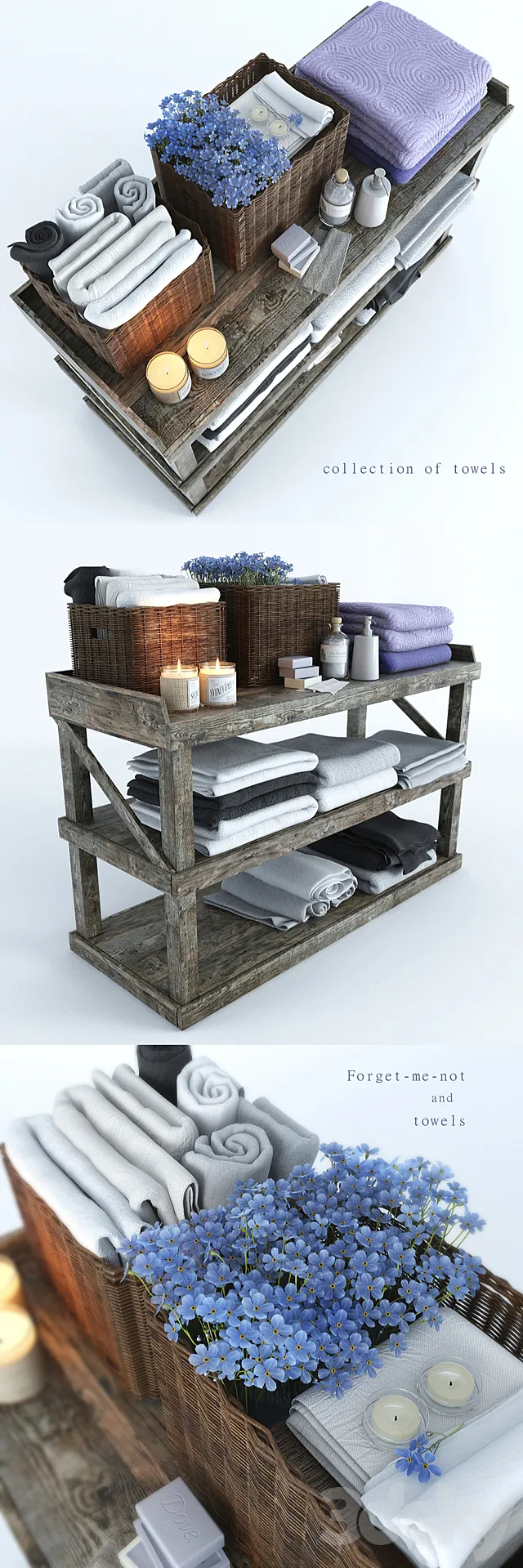 Decor toilet "Towels and Tinkerbell" 3DModel