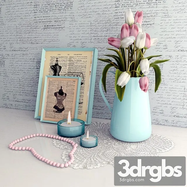 Decor Tulips 3D Model Free