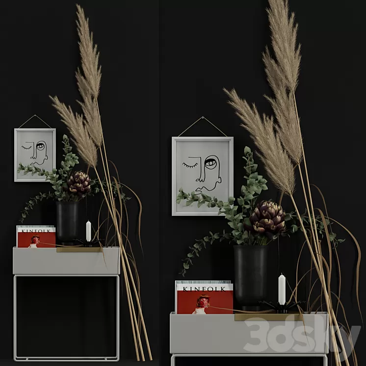 Decor with dry flowers 2 3D Model